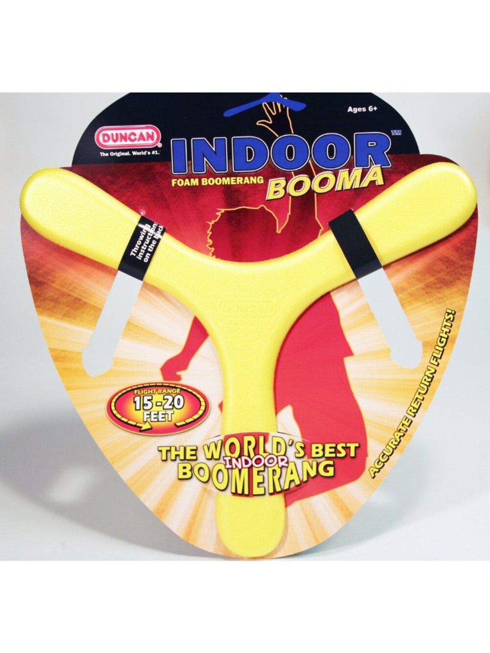 Duncan Indoor Foam Boomerang Booma -Yellow For Age 6+ New w/Tag Add-On Item